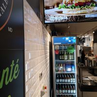 HC sticker on the fridge at Copper Branch - Nieuwstraat in Brussels