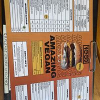 The menu  at VEG'D - Vegan Burgers - F-Hain in Berlin