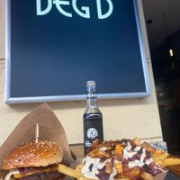 The burger and The Fries! The monthly special!  at VEG'D - Vegan Burgers - F-Hain in Berlin