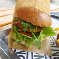 The Spicy Crispy Chick'n Burger at VEG'D - Vegan Burgers - F-Hain in Berlin