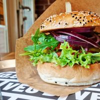Spicy Chicken Burger at VEG'D - Vegan Burgers - F-Hain in Berlin
