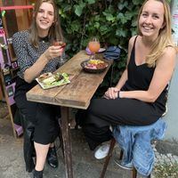 Some of our lovely guests 🍹 at VEG'D - Vegan Burgers - F-Hain in Berlin