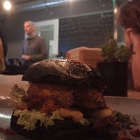 Seitan! I couldn't help but already taking a bite before the photo! at VEG'D - Vegan Burgers - F-Hain in Berlin