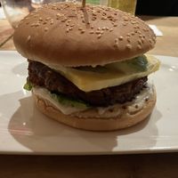 Avocado Burger at Veganland in Prague