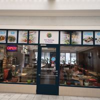 Outside at Veganland in Prague