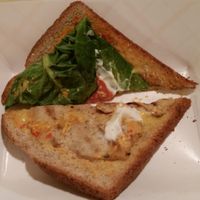 tasty, 'chicken' sandwich.  at Loving Hut in Cincinnati