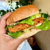 Sunny Burger. Yum!   at Loving Hut in Cincinnati