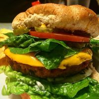 Vegan Quarter Pounder at Loving Hut in Cincinnati