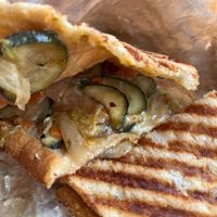 veggie panini at Loving Hut in Cincinnati