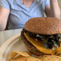 Impossible burger! at Loving Hut in Cincinnati