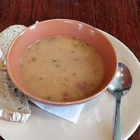 lentil soup at Bistro Les in Decin