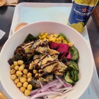 Black sesame tofu bowl at Hooked Poke 훅트포케 in Seoul