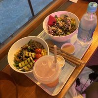 Both vegan options at Hooked Poke 훅트포케 in Seoul