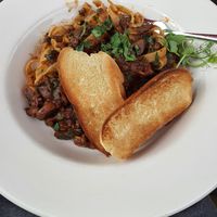 Vegan & Gluten Free Mushroom & Walnut Tagliatelle at The Red Lion in Banbury