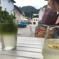 Aussicht im Gastgarten  at Pan Café in Hallein