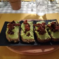 Crostone (even though they were crostini) with celeriac and tomatoes at San Nazario in Vo