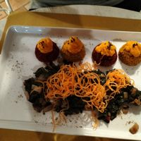 Beetroot and pumpkin balls at San Nazario in Vo
