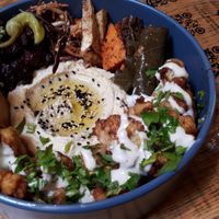 th whole package with roasted cauliflower  at Pois Chiche in Brussels