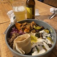 Something with eggplant  at Pois Chiche in Brussels