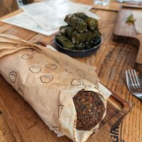 Falafel wrap at Pois Chiche in Brussels