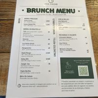 Menu  at Pois Chiche in Brussels