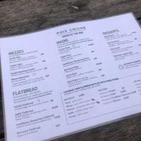 Menu, vegan not labeled!   at Pois Chiche in Brussels