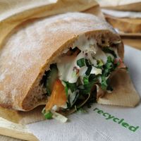 Falafel pita at Pois Chiche in Brussels