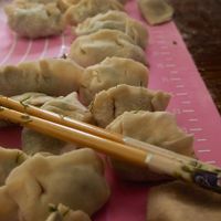 Ready to be cooked! at Sally's Dumplings - JM Kitchen in Xian