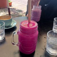 Dragon fruit smoothie at Vegalicious in Ettalong Beach