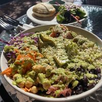 Lunch: Buddha Bowl and Mushroom & Lentil Pie  at Vegalicious in Ettalong Beach