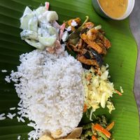 Dish on banana leaf  at Sri Brinchang in Tanah Rata