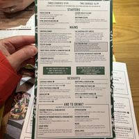 Full festive menu 2022  at The Amesbury Archer in Amesbury