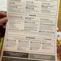 Plant based menu 2022  at The Amesbury Archer in Amesbury