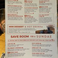 desert menu at The Griffin in Taunton