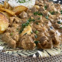 Seitan Stroganoff  at Espaço VHMOR in Sao Paulo