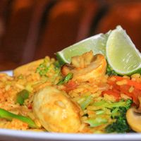 Vegan Paella at Arca Pub in Porto