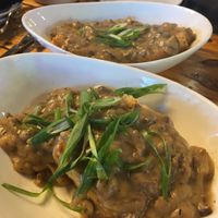 Vegan biscuits and mushroom gravy at The People's Kitchen in Lansing