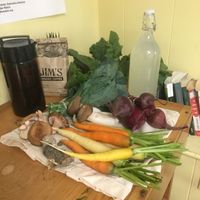 Veggies and lemonade from the market!  at Northport Farmers Market  in Northport