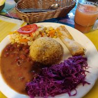 Lunch's main dish. at Ari Comida Sana in Quito