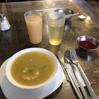 Soup for starters at Ari Comida Sana in Quito