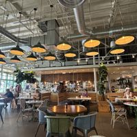 Interior dining  at Flower Child in Las Vegas