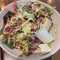 Tofu with salad  at Flower Child in Las Vegas