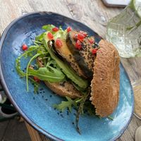 Vegan „salmon“ Bagel. Okay but nothing special at Lina's Coffee in Dusseldorf