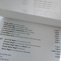 Vegan breakfast menu at Lina's Coffee in Dusseldorf