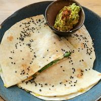 Vegan quesadilla at Lina's Coffee in Dusseldorf