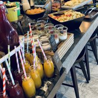 Smoothies and fruit at Cafe Royal in Copenhagen