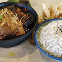 Black vinegar & mushroom, with rice at Melior 舒食馆 in Langkawi