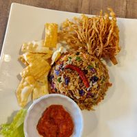 Fried rice with mushroom tempura at Melior 舒食馆 in Langkawi