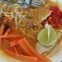 Half eaten mee jawa dish at Melior 舒食馆 in Langkawi