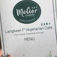 Menu  at Melior 舒食馆 in Langkawi